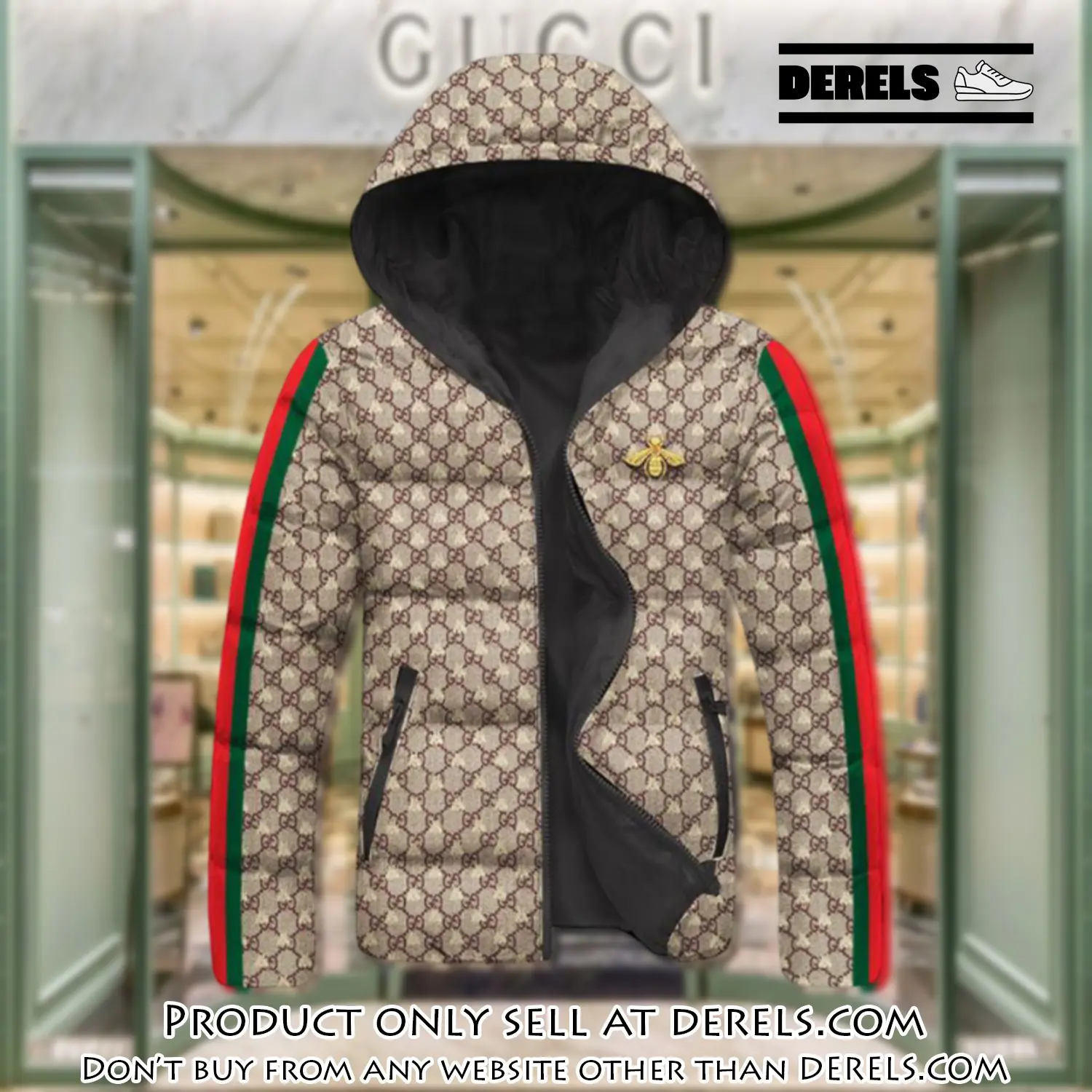 Gucci downfilled coat ultralight down jacket outdoor jacket warm outwear dfj1010 dr2814824